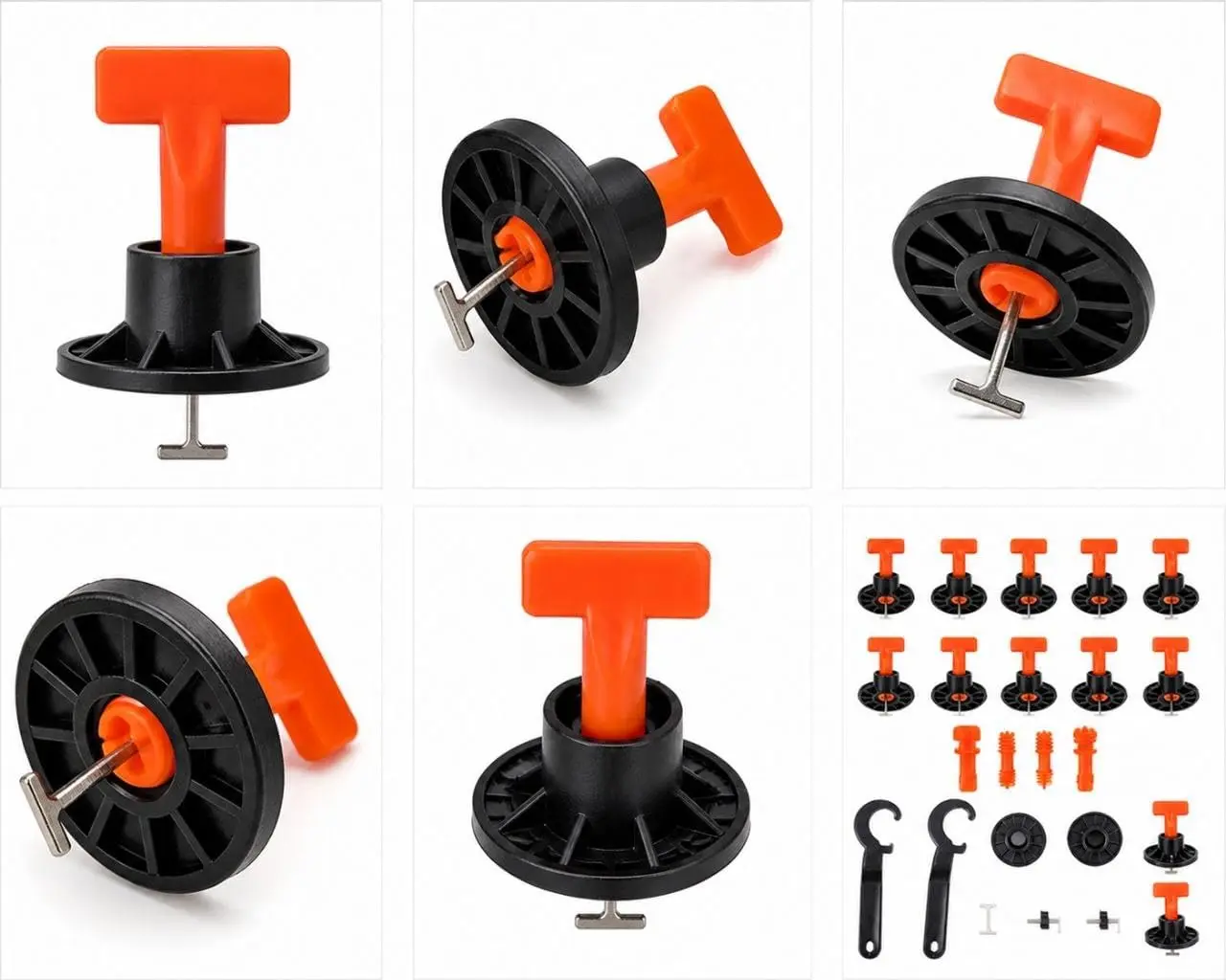 Tile Levelling System Kit 100 Clips + 2 Wrenches 1.5mm Spacers Floor & Wall Tiling Tool